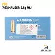 PPU 7,63 Mauser FMJ 5,5g Pistoolinpatruuna - Muut pistoolinpatruunat - 8605003813217 - 5
