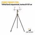 Primos Trigger Stick TriPod Gen3 ampumatuki, korkea 61-157 cm - Korkein ampumaasento, aseteline kiinnitettynä. - Tripod- ja Bipod-ampumatuet - 010135000387 - 10