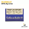 Sellier & Bellot 20/70 Trap 24 Sport 2,4mm Haulikonpatruunaa - 20 kaliiperin patruunat - 8590690038527 - 6