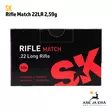 SK Rifle Match 22LR 2,59g 327m/s Pienoiskivääripatruuna - 22 Subsonic patruunat - 4023045421087 - 10