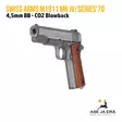 Swiss Arms M1911 Mk IV/Series'70 Blowback 4,5mm CO2 ilmapistooli - BB kuula ilmapistoolit - 3559962885097 - 3