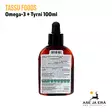 Tassu Foods Omega-3 + Tyrni rasvahappovalmiste 100ml - pullon takaosa, EAN näkyvissä - Koiran hoito ja terveys - 6429810935007 - 5