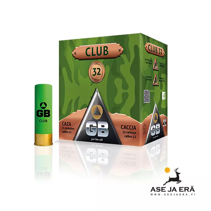 12/70 GB Club 32 g haulikonpatruuna - 12/70 metsästyspatruunat - 101857 - 1