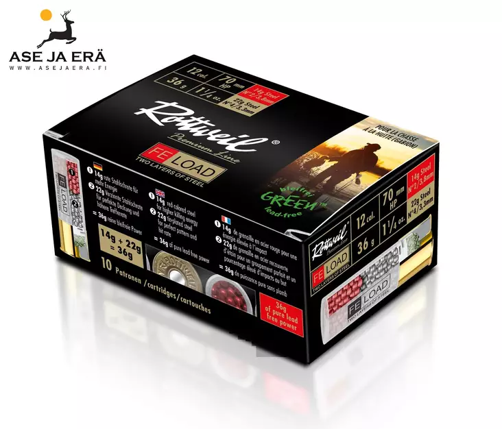 12/70 Rottweil FE-Load 36g 10kpl - 12/70 metsästyspatruunat - 4000294140457 - 1