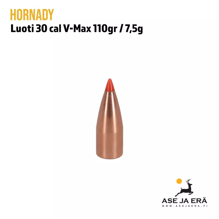 Luoti 30 cal Hornady V-Max 110gr / 7,5g 100kp - yleiskuva - .30 luodit - 090255275087 - 2