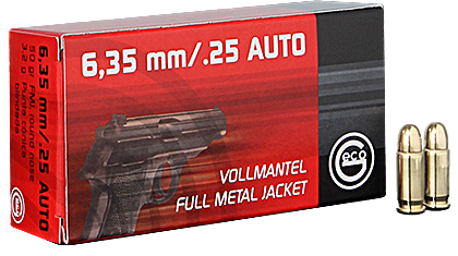 6,35mm/25ACP Geco FMJ 3,2g - Muut pistoolinpatruunat - 4000294123207 - 1