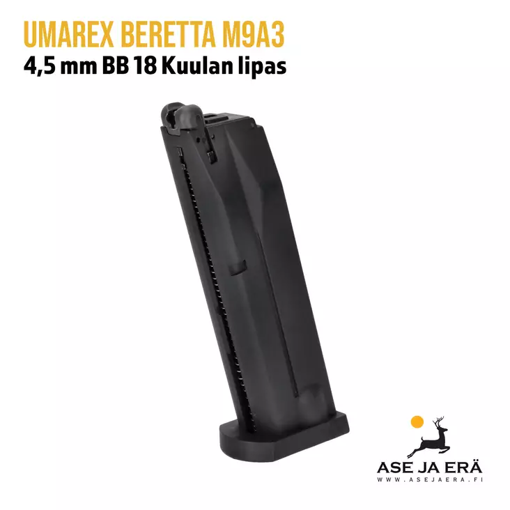 Umarex Beretta M9A3 ilmapistoolin lipas 18 kuulalle - Yleiskuva - Umarex lippaat ja rullat - 4000844763617 - 1