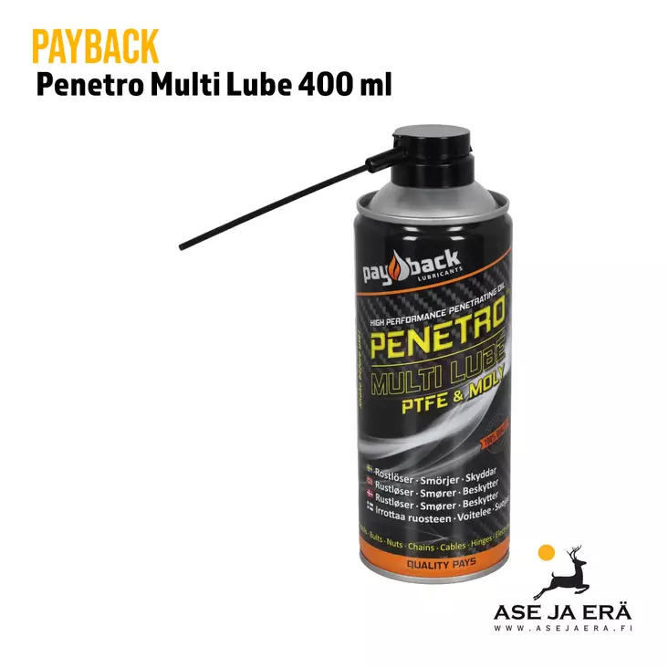 Payback Penetro Multi Lube monikäyttö-öljy 400ml - Aseöljyt ja -rasvat - 7340069046117 - 1