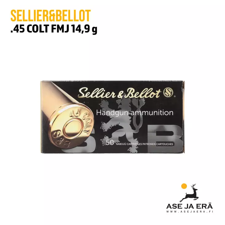 Sellier & Bellot .45 COLT FMJ 14,9g revolveriinpatruuna - Muut pistoolinpatruunat - 8590690311767 - 1