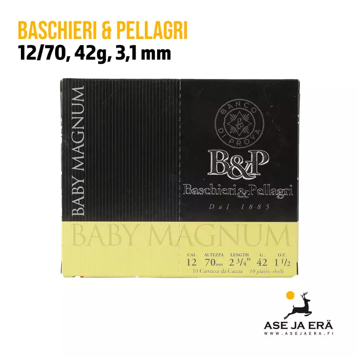 B&P Baby Magnum 12/70 42g - 12/70 metsästyspatruunat - 8033109434560 - 1