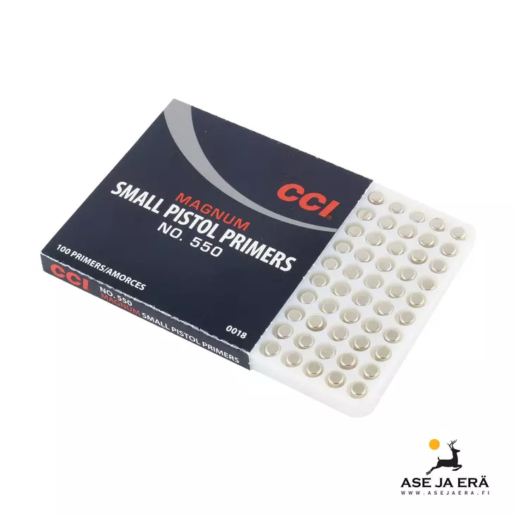 CCI 550 Small Pistol Primers #18 Magnum pieni pistoolinalli - Pistoolinallit - 076683000187 - 1