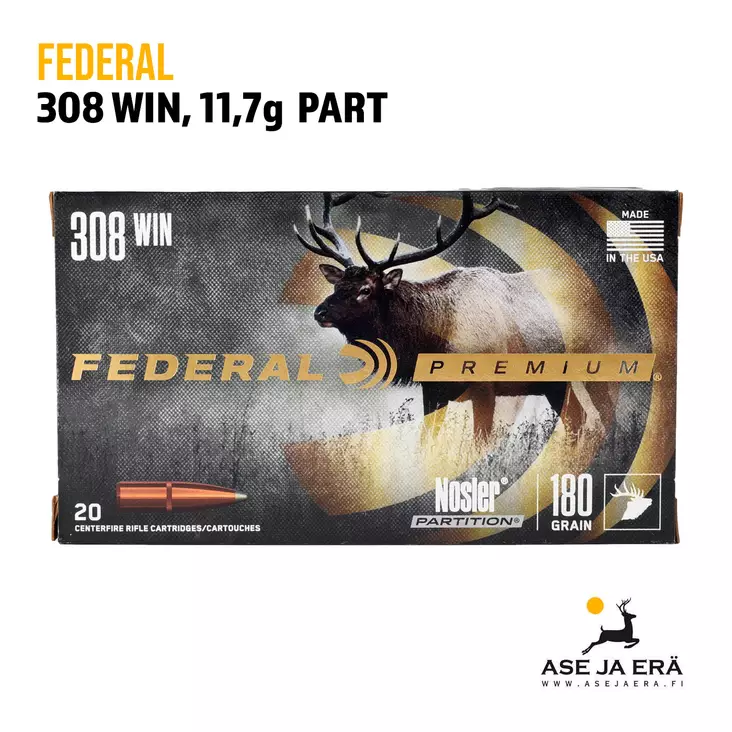 Federal .308 Win Nosler Partition 11,7g - 308 kaliiperi - 029465088507 - 1