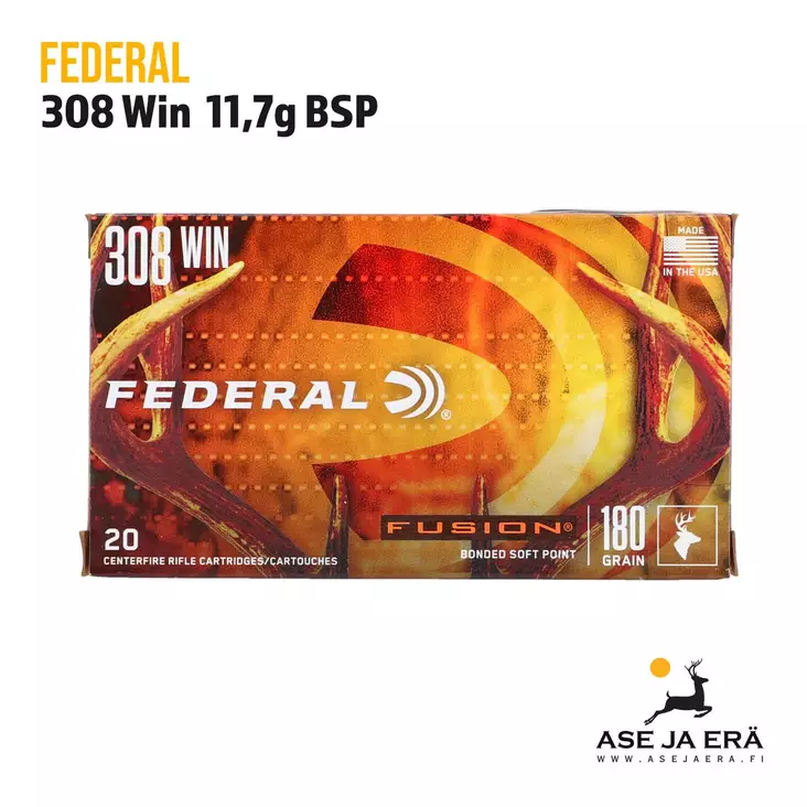 Federal Fusion 308 Win 11,7g SP kiväärinpatruuna - 308 kaliiperi - 029465097967 - 1