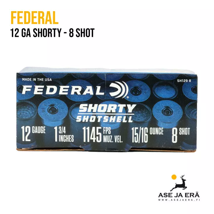 Federal Shorty kal.12 26g 2,25mm Haulikonpatruunaa - Muut haulikonpatruunat - 604544651447 - 1