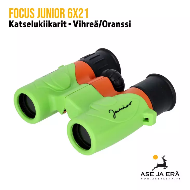 Focus Junior 6x21 katselukiikarit Vihreä/Oranssi etuviistosta - Muut katselukiikarit - 7391879034467 - 1