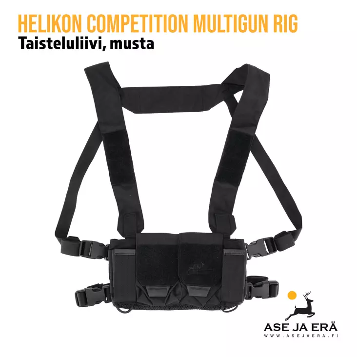 Helikon-Tex Competition Multigun Rig taisteluliivi, Black - yleiskuva edestä - Reput ja laukut - 5908218740327 - 1