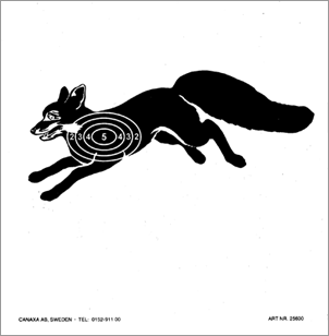 Ilmakivääritaulu juokseva kettu 14x14 250 kpl - Ampumataulut - 2028614593617 - 4