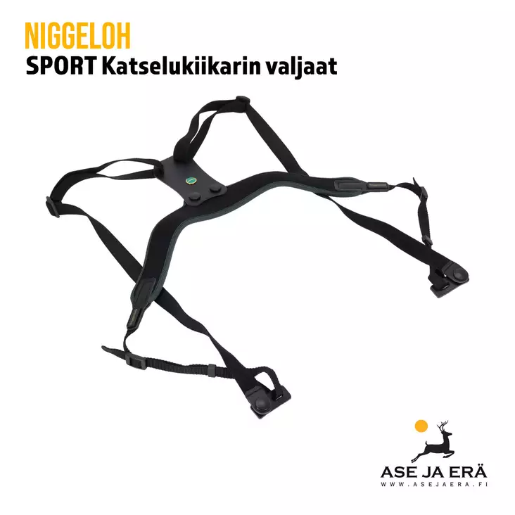 Niggeloh SPORT Katselukiikarin valjaat neopreeni musta - Kiikaritarvikkeet - 4250057200977 - 5
