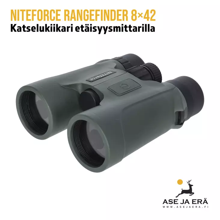 NITEforce RangeFinder 8x42 katselukiikarit - yleiskuva etuviistosta - Katselukiikarit etäisyysmittarilla - 6430061582247 - 1