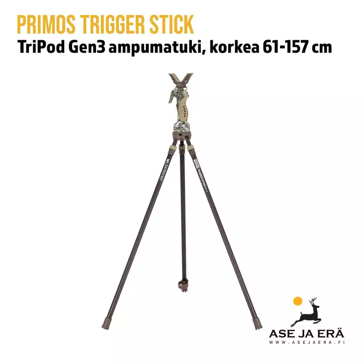 Primos Trigger Stick TriPod Gen3 ampumatuki, korkea 61-157 cm - Yleiskuva - Tripod- ja Bipod-ampumatuet - 010135000387 - 4