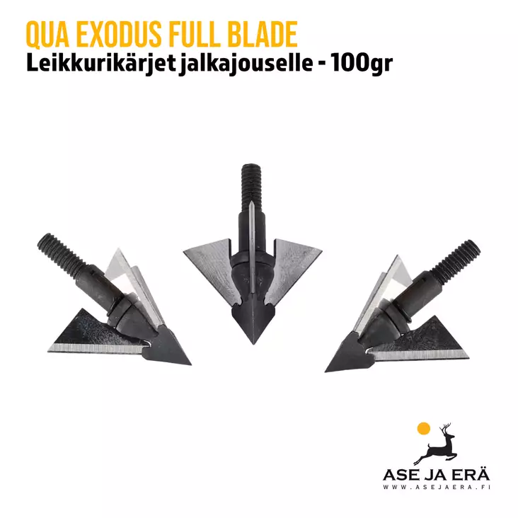 QAD Exodus Full Blade metsästyskärki varsijouselle 3 kpl - Metsästyskärjet - 710504037197 - 2