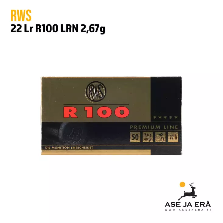 RWS R100 Lead Round Nose .22LR Pienosikivääripatruuna - 22 LR patruunat - 4000294134197 - 3