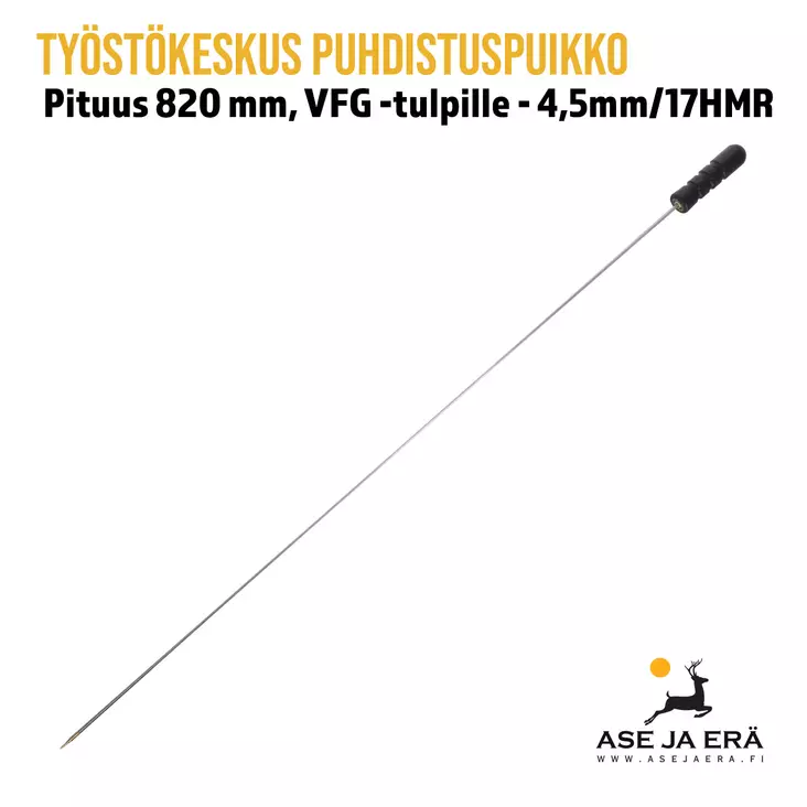 Puhdistuspuikko 820 mm 4,5mm/17HMR VFG - tulpille - Yleiskuva - Puhdistussarjat ja -harjat - 6410363751107 - 2