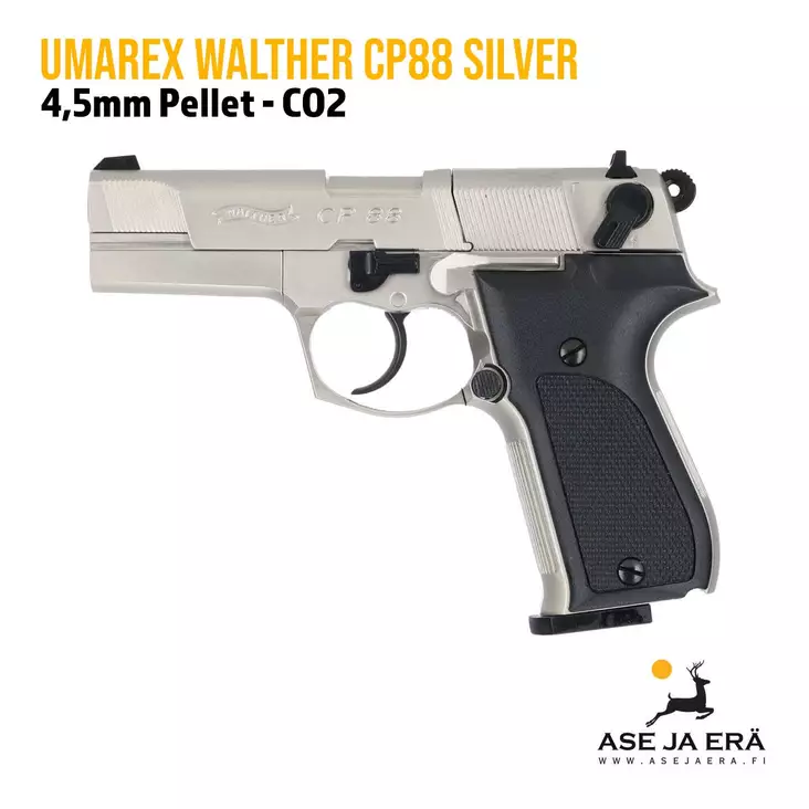 Umarex Walther CP88 Silver CO2 ilmapistooli - Ilma-aseluoti ilmapistoolit - 4000844313317 - 1