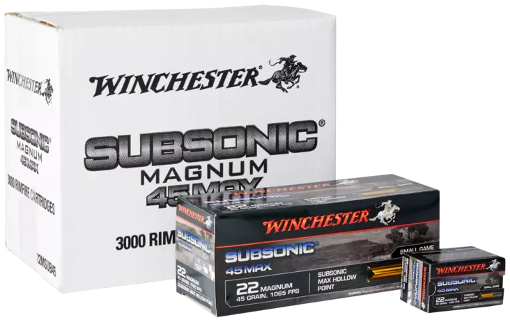 Winchester Subsonic 22WMR 2,9g 50kpl - 22 WMR patruunat - 9322022001607 - 1