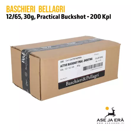 12/65 B&P Practical Buck 8/8,6mm 30g - Buckshot, yli 4mm - 8057018397815x8 - 3
