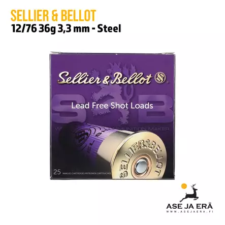 12/76 Sellier & Bellot SteelShot Magnum 36g 25kpl - 12/76 metsästyspatruunat - 8590690066148 - 4