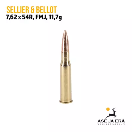 7,62x54R Sellier & Bellot Bulk 11,7g FMJ Kivääripatruuna - Muut kaliiperit - 8590690334988 - 5