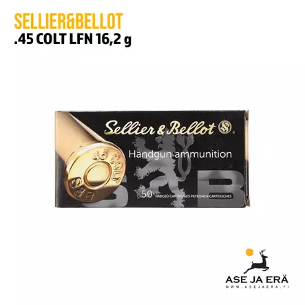 Sellier & Bellot .45 COLT LFN 16,2g revolverinnpatruuna - Muut pistoolinpatruunat - 8590690311798 - 1