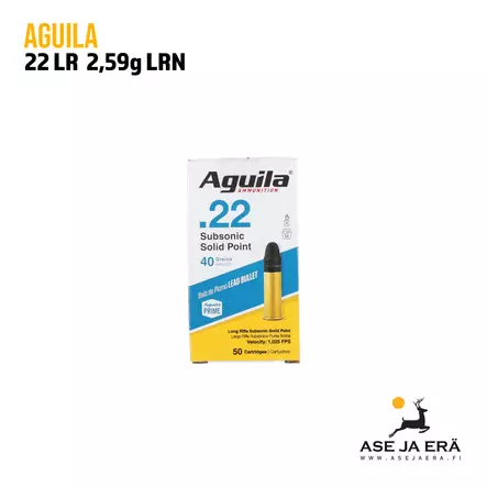Aguila 22LR Subsonic SP 40gr pienoiskivääripatruuna - 22 Subsonic patruunat - 640420001098 - 1