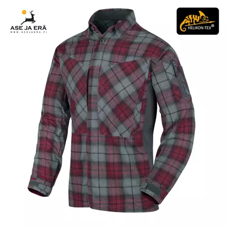 Helikon-Tex MBDU flanellipaita ruby plaid - Kauluspaidat - 5908218725898 - 1