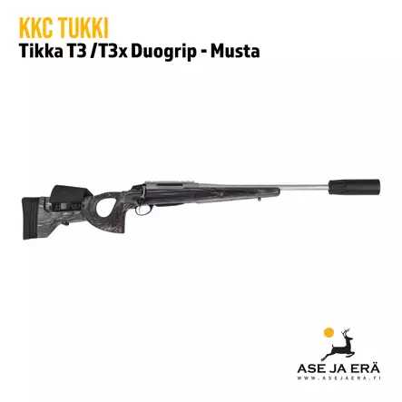 KKC Tikka T3x/T3 Musta Duogrip peukalonreikätukki - Tukit ja muunnossarjat - 7073257002618 - 1