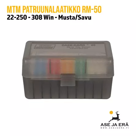 MTM RM-50-41 22-250-308 Win musta/savu - Patruunalaatikot, -rasiat ja -levyt - 026057213828 - 2