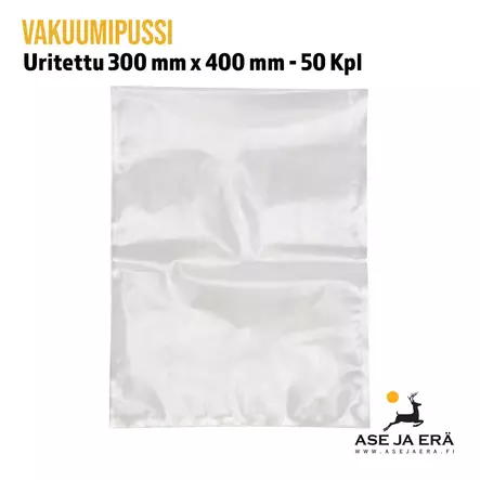 Uritettu vakuumipussi 300x400mm 50 kpl - Nippu Pystyasennossa - Vakuumipussit ja -rullat - 7340066130048 - 2