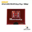 22 Cal (.224) Hornady 55gr FMJ-BT kiväärinluoti - .22 luodit - 090255222678 - 9