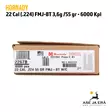 22 Cal (.224) Hornady 55gr FMJ-BT kiväärinluoti - .22 luodit - 090255222678 - 12