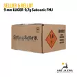 9 mm Sellier & Bellot 9,7 g Subsonic FMJ pistoolipatruuna - 9mm pistoolin patruunat - 8590690311668 - 10