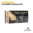 9 mm Sellier & Bellot 9,7 g Subsonic FMJ pistoolipatruuna - 9mm pistoolin patruunat - 8590690311668 - 6