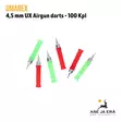 4,5mm Umarex UX tupsunuoli Airgun darts 4.1642 100 kpl - muutama dartsi kasassa - 4,5 mm ilmakivääriluodit - 4000844880888 - 4
