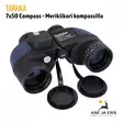 Tarkka 7x50 Compass Merikiikari kompassilla - Edestä vasemmalta yläviistosta linssin suojat avoinna - Muut katselukiikarit - 6410362383408 - 11