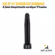 ASG SP-01 Shadow CO2 Blowback 4,5mm ilmapistoolin varalipas 17 kuulaa - edestä - ASG Lippaat - 5707843071628 - 9