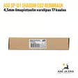 ASG SP-01 Shadow CO2 Blowback 4,5mm ilmapistoolin varalipas 17 kuulaa - myyntipakkauksen sivu EAN - ASG Lippaat - 5707843071628 - 12