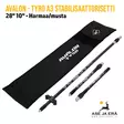 Avalon Tyro A3 stabilisaattorisetti 28" 10" - Harmaa/musta - pakkauksen sisältö - Pitkät stabilisaattorit - 6426009531538 - 3