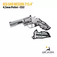 Dan Wesson 715 4'' CO2 4,5 mm Pellet ilma-ase revolveri, hopea - kaasulippaan kansi avattuna - Ilma-aseluoti ilmapistoolit - 5707843067508 - 17