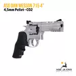 Dan Wesson 715 4'' CO2 4,5 mm Pellet ilma-ase revolveri, hopea - oikealta etuviistosta - Ilma-aseluoti ilmapistoolit - 5707843067508 - 10