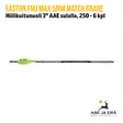 Easton FMJ MAX 5mm Match Grade Hiilikuitunuoli 3" AAE sulalla, spine 250, 6 kpl - nuolen peräosa - Hiilikuitunuolet - 723560012008 - 4
